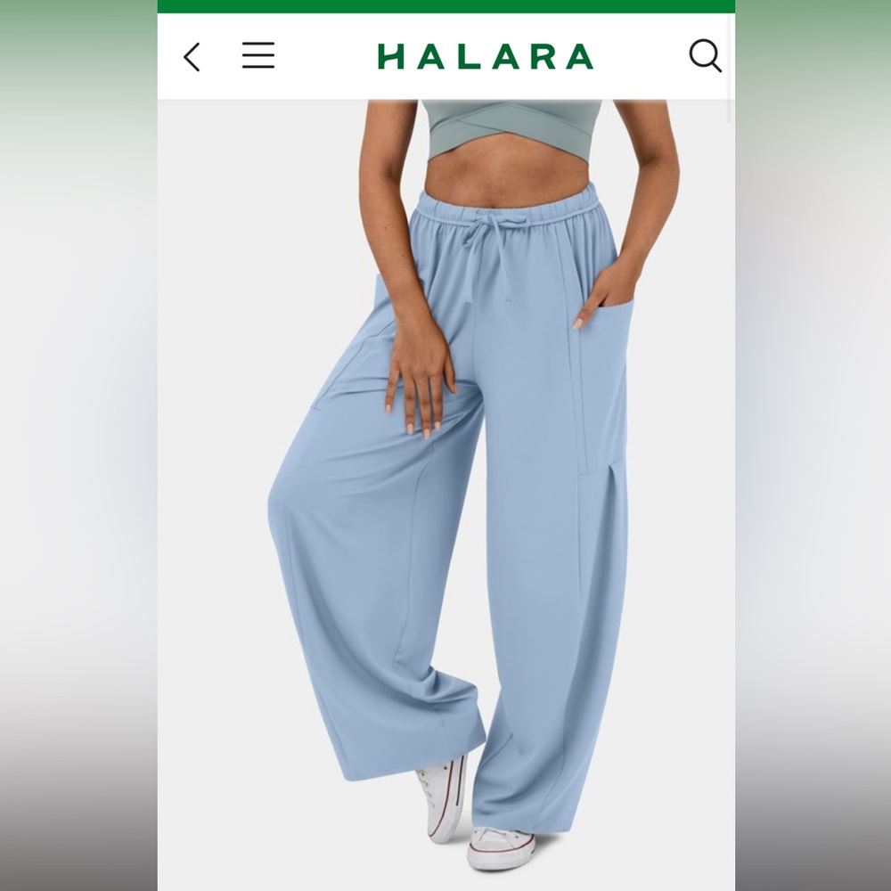 HALARA Drawstring Flowy Wide Leg Pants